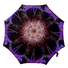 Happy New Year Clock Time Fireworks Pictures Hook Handle Umbrellas (large)