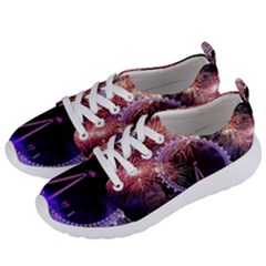 Happy New Year Clock Time Fireworks Pictures Women s Lightweight Sports Shoes