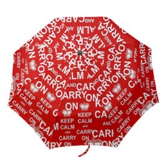 Keep Calm And Carry On Folding Umbrellas by Sapixe