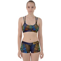 Leopard Barcelona Stained Glass Colorful Glass Women s Sports Set by Sapixe