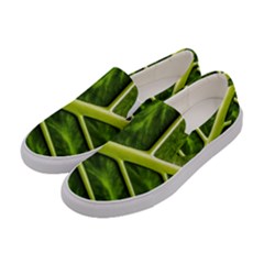 Leaf Dark Green Women s Canvas Slip Ons