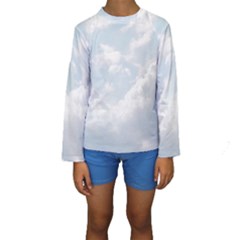 Light Nature Sky Sunny Clouds Kids  Long Sleeve Swimwear by Sapixe