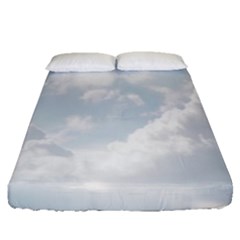 Light Nature Sky Sunny Clouds Fitted Sheet (queen Size) by Sapixe