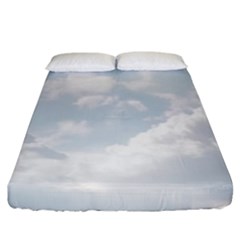 Light Nature Sky Sunny Clouds Fitted Sheet (king Size) by Sapixe