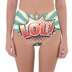 Lol Comic Speech Bubble  Vector Illustration Reversible High-waist Bikini Bottoms by Sapixe