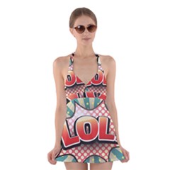 Lol Comic Speech Bubble  Vector Illustration Halter Dress Swimsuit  by Sapixe