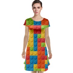 Lego Bricks Pattern Cap Sleeve Nightdress by Sapixe