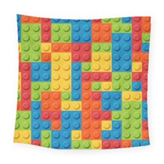 Lego Bricks Pattern Square Tapestry (large)