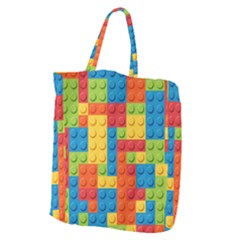 Lego Bricks Pattern Giant Grocery Zipper Tote by Sapixe