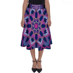 Mandala Circular Pattern Perfect Length Midi Skirt by Sapixe
