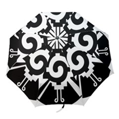 Maya Calendar Native American Religion Folding Umbrellas by Sapixe