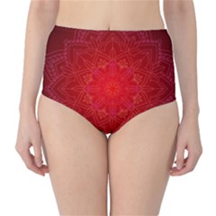 Mandala Ornament Floral Pattern High-waist Bikini Bottoms