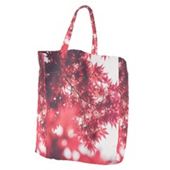 Maple Leaves Red Autumn Fall Giant Grocery Zipper Tote