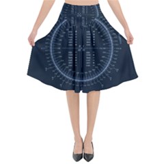 Minimalistic Knowledge Mathematics Trigonometry Flared Midi Skirt