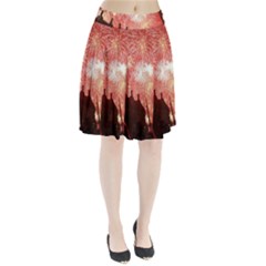 London Celebration New Years Eve Big Ben Clock Fireworks Pleated Skirt by Sapixe