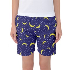 Moon Pattern Women s Basketball Shorts by Sapixe