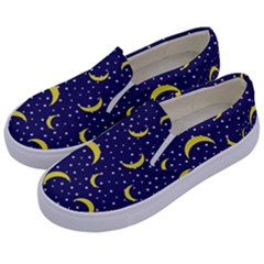 Moon Pattern Kids  Canvas Slip Ons by Sapixe