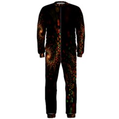 Multicolor Fractals Digital Art Design Onepiece Jumpsuit (men) 
