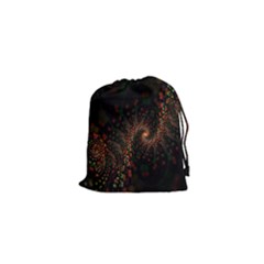 Multicolor Fractals Digital Art Design Drawstring Pouches (xs)  by Sapixe