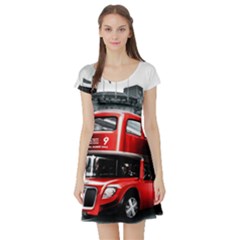 London Bus Short Sleeve Skater Dress