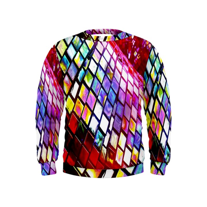 Multicolor Wall Mosaic Kids  Sweatshirt