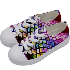 Multicolor Wall Mosaic Kids  Low Top Canvas Sneakers by Sapixe