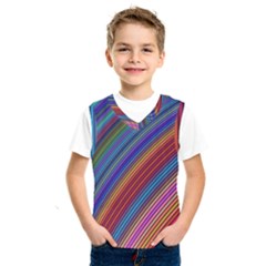 Multicolored Stripe Curve Striped Kids  Sportswear by Sapixe