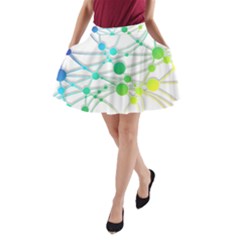 Network Connection Structure Knot A-line Pocket Skirt by Sapixe