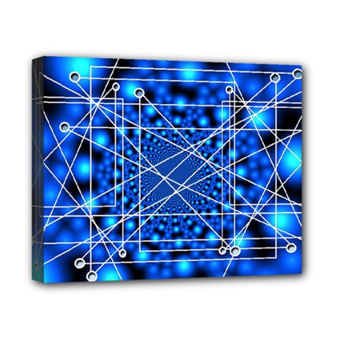 Network Connection Structure Knot Canvas 10  X 8 