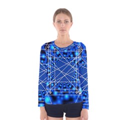 Network Connection Structure Knot Women s Long Sleeve Tee