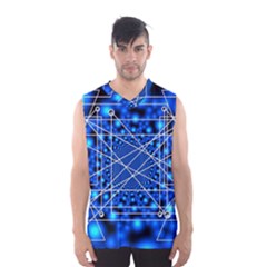 Network Connection Structure Knot Men s Basketball Tank Top