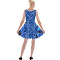 Network Connection Structure Knot Velvet Skater Dresses View2