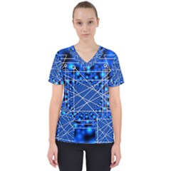 Network Connection Structure Knot Scrub Top by Sapixe