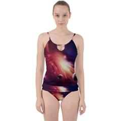 Nebula Elevation Cut Out Top Tankini Set by Sapixe