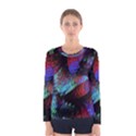 Native Blanket Abstract Digital Art Women s Long Sleeve Tee View1