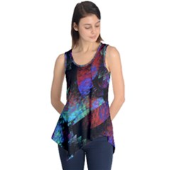 Native Blanket Abstract Digital Art Sleeveless Tunic by Sapixe