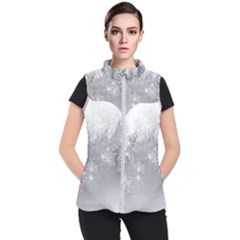 New Year Holiday Snowflakes Tree Branches Women s Puffer Vest