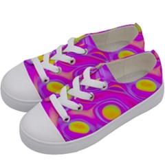 Noise Texture Graphics Generated Kids  Low Top Canvas Sneakers