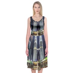 New Years Eve Petronas Towers Kuala Lumpur Malaysia Midi Sleeveless Dress