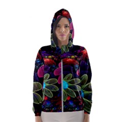 Nice 3d Flower Hooded Wind Breaker (women)