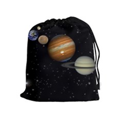 Outer Space Planets Solar System Drawstring Pouches (extra Large) by Sapixe