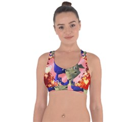 Ove Hearts Cute Valentine Dragon Cross String Back Sports Bra by Sapixe