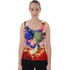 Ove Hearts Cute Valentine Dragon Velvet Tank Top