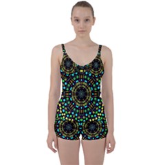 Liven Up In Love Light And Sun Tie Front Two Piece Tankini by pepitasart