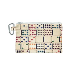 Old Domino Stones Canvas Cosmetic Bag (small) by Sapixe