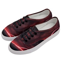 Outer Space Red Stars Star Women s Classic Low Top Sneakers by Sapixe