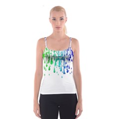 Paint Drops Artistic Spaghetti Strap Top