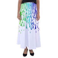 Paint Drops Artistic Flared Maxi Skirt