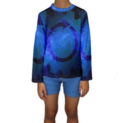 Particles Gear Circuit District Kids  Long Sleeve Swimwear by Sapixe