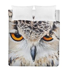 Owl Face Duvet Cover Double Side (full/ Double Size) by Sapixe